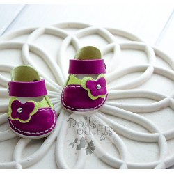 БОСОНІЖКИ З МЕТЕЛИКОМ ДЛЯ ЛЯЛЬКИ МИА М'ЯТНО-РОЖЕВОГО КОЛЬОРУ