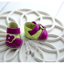 БОСОНІЖКИ З МЕТЕЛИКОМ ДЛЯ ЛЯЛЬКИ МИА М'ЯТНО-РОЖЕВОГО КОЛЬОРУ