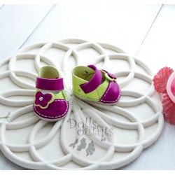 БОСОНІЖКИ З МЕТЕЛИКОМ ДЛЯ ЛЯЛЬКИ МИА М'ЯТНО-РОЖЕВОГО КОЛЬОРУ