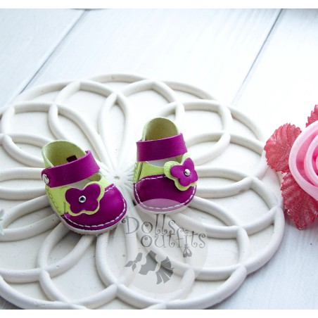 БОСОНІЖКИ З МЕТЕЛИКОМ ДЛЯ ЛЯЛЬКИ МИА М'ЯТНО-РОЖЕВОГО КОЛЬОРУ