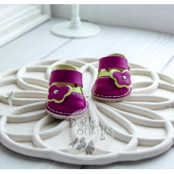 БОСОНІЖКИ З МЕТЕЛИКОМ ДЛЯ ЛЯЛЬКИ МИА М'ЯТНО-РОЖЕВОГО КОЛЬОРУ